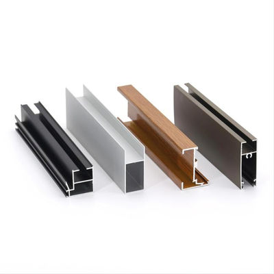 6063 Alloy 6000 Series T3-T8 Temper Aluminum Extrusion Profile for Customized Wood Grained Kitchen Cupboard
