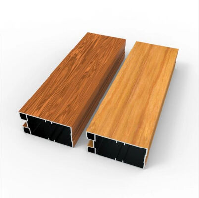 Wood-grain Transfer 6063 Alloy Aluminum Extrusion Profile with Customized Dimensions for Garden Fence