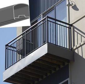 Aluminiowe poręcze na zewnątrz dla schodów, zewnętrzne poręcze
