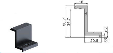 Aluminiowy zacisk końcowy do montażu na dachu słonecznym o różnych rozmiarach
