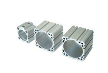 Srebrzysty anodyzowany profil aluminiowy przemysłowy / obudowa cylindra z certyfikatem ISO9001: 2008