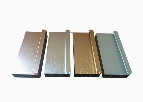 Profil szczotkowanych i kolorowych anodowanych sekcji przemysłowych z aluminium wytłuszczonego przy obróbce CNC