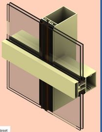 Alloy 6061 Aluminiowy profil ścian kurtynowych Anodowany do budowy