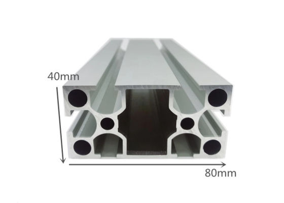 Srebrzysty anodowany T z rowkiem aluminiowym 6061 do wytłaczania na stół warsztatowy / stół roboczy