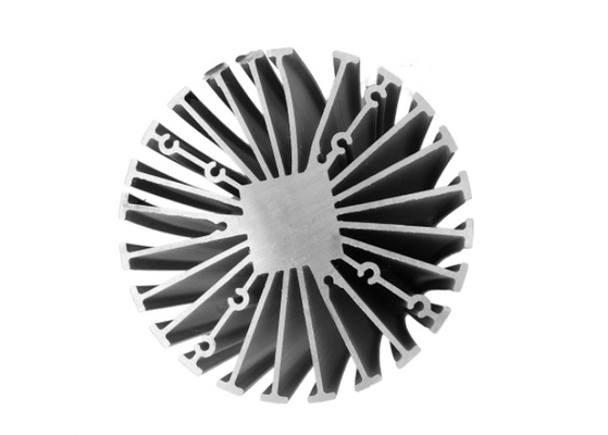 Profile wytłaczane z aluminiowym radiatorem LED T66 Srebrzyste anodowane